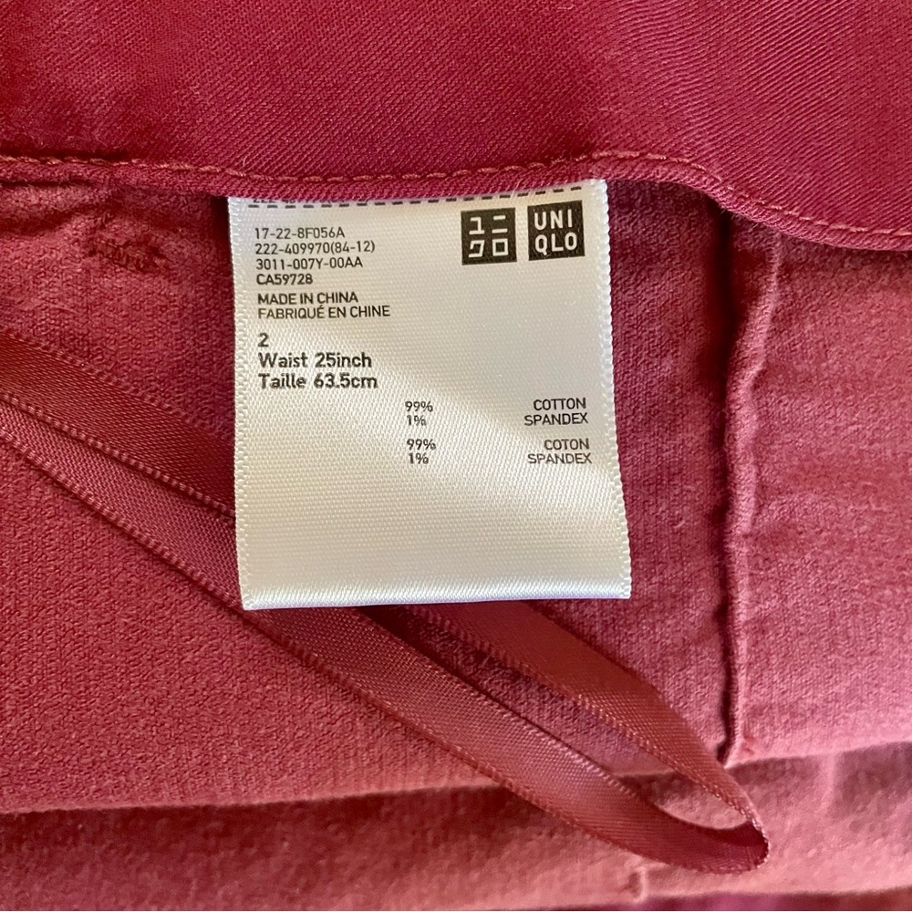UNIQLO Pink Corduroy High Waisted Button Up Skirt with Pockets Women’s XS - Picture 5 of 5
